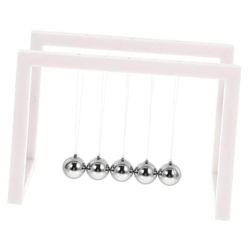 GALPADA Newton Schwinger Desktop Dekoration Acryl Weiß Energieerhaltung Physik Lernspielzeug Schreibtisch Geschenk für Erwachsene Büro Wohnzimmer von GALPADA