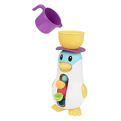 GALPADA Niedliches Pinguin badespielzeug mit Windrad Wasserbesprühend Interaktives Babyspielzeug für Kleinkinder Fördert Greiffähigkeit und Badespaß Geeignet für Junge Mädchen Ab Monaten von GALPADA