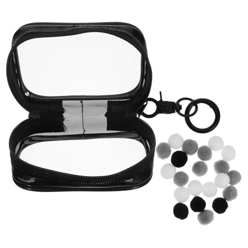 GALPADA PVC Durchsichtige Mini Aufbewahrungstasche mit Reißverschluss Schutzstruktur Schlüsselanhänger mit Vielseitiger Organizer für Puppen und Schmuck von GALPADA