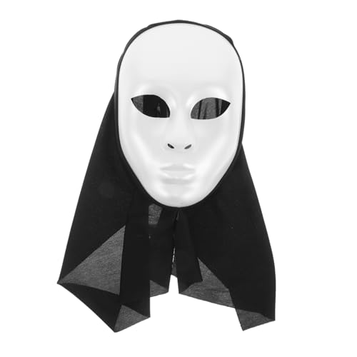 GALPADA Party-maske Herrenbekleidung Schwarze Halloween-gesichtsmaske Maske Für Maskerade-party Unisex-retro-maskerademasken Maskerade Halloween Halloween-masken Für Männer Weiß Plastik von GALPADA