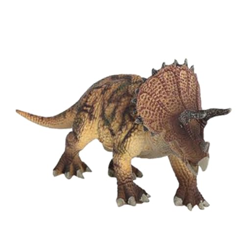 GALPADA Plastik Dinosaurier Figur Robustes Geruchsfreies Triceratops Modell Realistische Tischdekoration Pädagogisches Lernspielzeug für Langlebiges Detailgetreues Tier von GALPADA