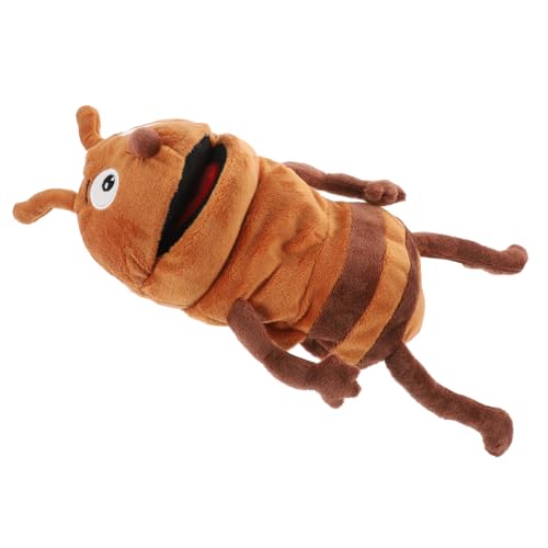 GALPADA Plüsch Ameisen Handpuppe für Interaktive Schmuse handpuppe mit Beweglichem Mund Fördert Kreativität Motorik und Kommunikation Sicheres Material Geschenk für Geburtstag und von GALPADA