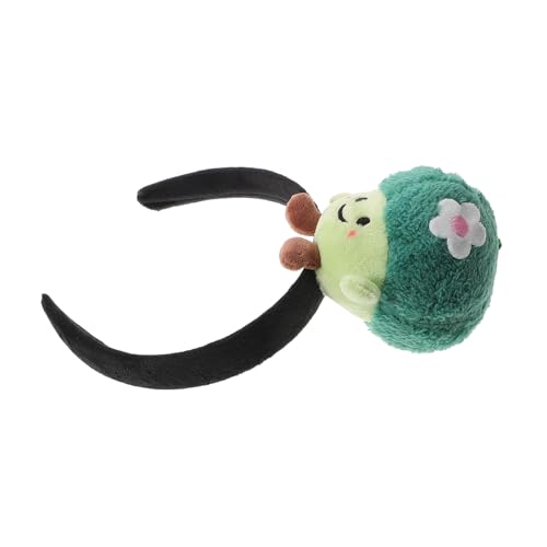 GALPADA Plüsch Brokkoli Haarreif Weiches Stirnband Lustiges Spa Gesichtswasch Haarband Kostüm Zubehör Niedliches Cartoon Kopfschmuck von GALPADA