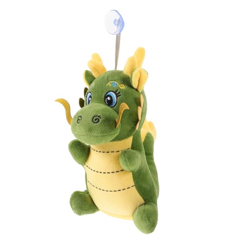 GALPADA Plüsch Drache mit Saugnapf und Aufhänger Chinesisches Neujahr Maskottchen Niedliche Ausgestopfte Drachendekoration für Geburtstags und Festtagsgeschenke von GALPADA