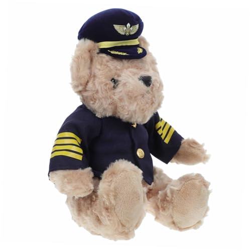 GALPADA Plüsch Pilot Bär Weiches Stofftier Kuscheltier Puppe Geschenk Shower Party Dekoration Kreatives für Kleinkinder und Schlafzimmer von GALPADA