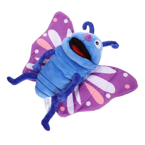 GALPADA Plüsch Schmetterling Handpuppe Kuscheliges Rollenspiel Tierhandpuppe für Storytelling Requisit Interaktives Lernspielzeug für Kindergarten und Zuhause von GALPADA