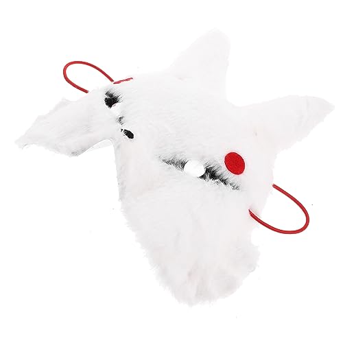 GALPADA Plüschfuchsmaske halloween masken halloweenmaske masken für halloween tiermasken Halloween-Partymaske weißer Hase Fuchsschleier Tiermaske für Party Tiere Maske PVC-Kunststoffschale von GALPADA