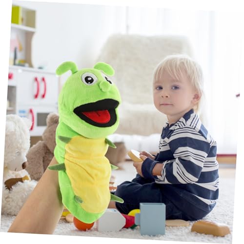 GALPADA Plüschige Raupen Handpuppe aus Weichem Material Interaktives Rollenspiel für Fördert Kreativität Motorische Fähigkeiten und Kommunikative Entwicklung von GALPADA