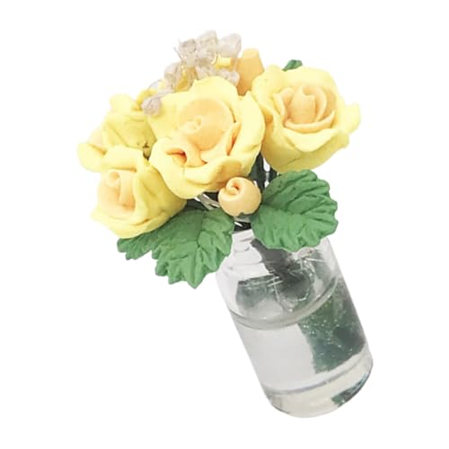 GALPADA Puppenhaus Dekoration Künstliche Mini Blume Leicht und Kompakt Romantisches Wohnaccessoire für Puppenhäuser und Kleine Räume von GALPADA