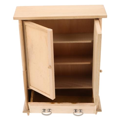 GALPADA Puppenhaus-Garderobe: 1:12 Simulation Miniatur-schlafzimmermöbel, Vintage-Schrank Aus Holz Für Feengärten, Puppenhaus-dekorationszubehör, Beige GALPADA Puppenhaus-Garderobe: 1:12 Simulation Miniatur-schlafzimmermöbel, Vintage-Schrank Aus Holz Für Feengärten, Puppenhaus-dekorationszubehör, Beige von GALPADA