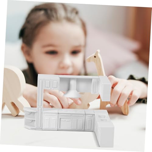 GALPADA Puppenhaus Küchenmodell mit Spüle Herd und Schrank Miniatur Waschbecken für Puppenhaus Dekoration Strapazierfähiges Leichtes Material für Miniaturlandschaften und Fotorequisiten von GALPADA