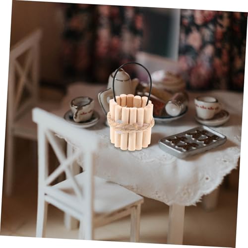 GALPADA Puppenhaus Miniatur Holz Eimer Handgefertigt Realistisches Simulierter Wassereimer Puppenzubehör für DIY Szenen und GALPADA Puppenhaus Miniatur Holz Eimer Handgefertigt Realistisches Simulierter Wassereimer Puppenzubehör für DIY Szenen und von GALPADA