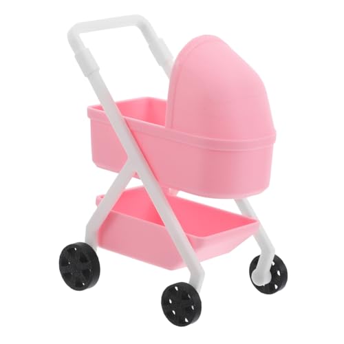GALPADA Puppenhaus Realistischer Kinderwagen Rosa aus Sicherem für Kreatives Spiel und Eltern Interaktion von GALPADA