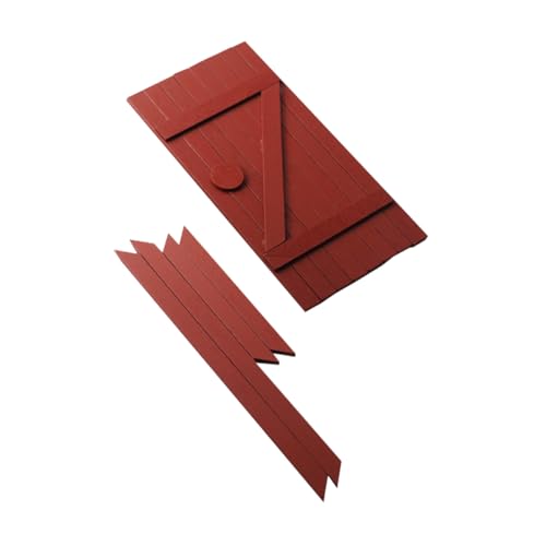GALPADA Puppenhaus Zubehör Rote Miniatur Haustür Modell für Puppenhäuser Feine Verarbeitung und Realistisches Design von GALPADA
