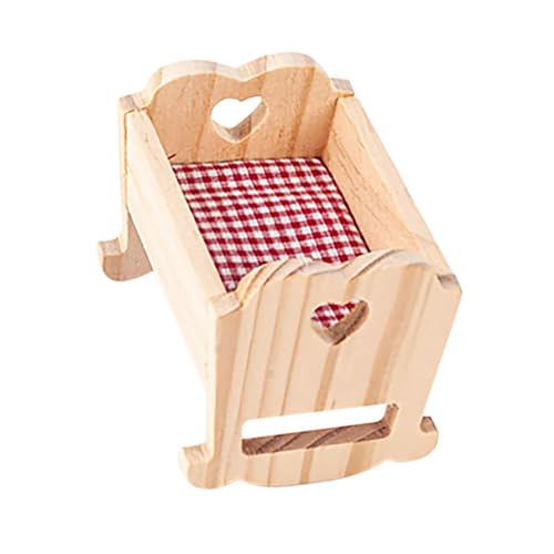GALPADA Puppenhauszubehör Puppenhaus Krippe Dollhouse Schlafzimmermöbel Puppenbett aus Holz Puppenmöbel Bett Babypuppenwiege aus Holz Puppenhausbett hölzern GALPADA Puppenhauszubehör Puppenhaus Krippe Dollhouse Schlafzimmermöbel Puppenbett aus Holz Puppenmöbel Bett Babypuppenwiege aus Holz Puppenhausbett hölzern von GALPADA