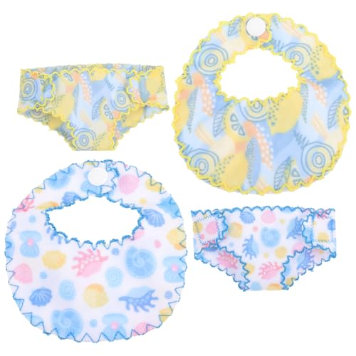 GALPADA Puppenzubehör Windeln und Spucktücher für Puppen Süße Unterwäsche mit Lustigen Panties Praktische Puppenkleidung für Anziehen von GALPADA