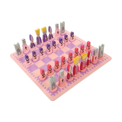 GALPADA Puzzle Schachspielzeug Tragbares Ai Schachbrett Erwachsene Schachspielzeug Pädagogisches Käse Lernspielzeug Cartoon Reiseschach Käse Lernspielzeug Holz von GALPADA
