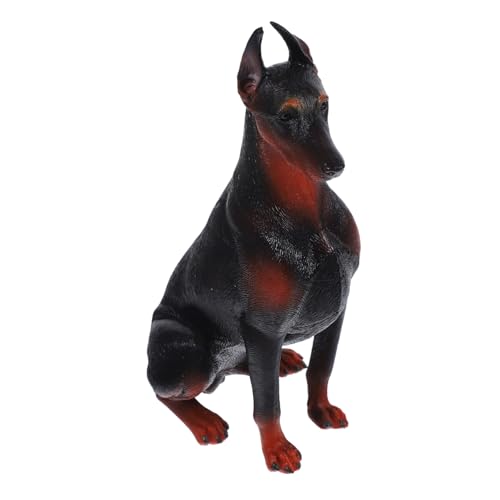 GALPADA Realistische Dobermann Figur Hundespielzeug Kunststoff Deko Kleine Hundeverzierung Kinderzimmer Gartendekoration Lernspielzeug Geschenk von GALPADA