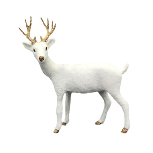 GALPADA Realistische Mini Rentier Figur Dekorative Tierfigur für Desktop Dekoration Robustes Material Kinderzimmer und Büro von GALPADA