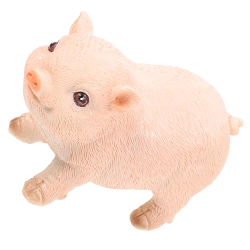 GALPADA Realistische Resin Schwein Figur Miniatur Schweinchen Skulptur Süßes Ferkel Deko für Schreibtisch Zimmer Kinderzimmer Tierparty Landschaftsdekoration von GALPADA