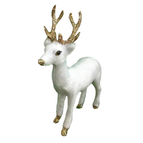 GALPADA Realistische Weiße Hirsch-dekofigur aus Detailgetreues Simulationstier für Stilvolle Desktop-Ornament Lernspielzeug Konzentration GALPADA Realistische Weiße Hirsch-dekofigur aus Detailgetreues Simulationstier für Stilvolle Desktop-Ornament Lernspielzeug Konzentration von GALPADA