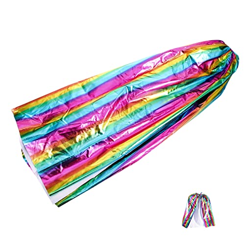 GALPADA Regenbogen-Umhang für Kinder Party-Regenbogenmantel Tanzkostüme Requisiten Cape-Kostüm-Maskerade Kostüm Cosplay-Party-Cape-Stütze Kostümparty-Umhang Polyester (Polyester) von GALPADA