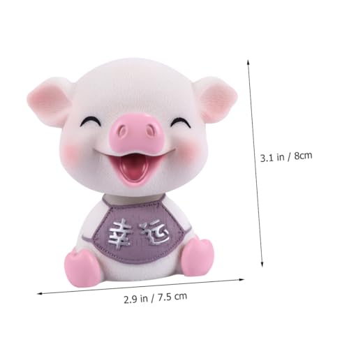 GALPADA Resin Wackelfigur Auto Glücksbringer Wackelkopf Schwein Auto Innenraum Dekoration Cartoon Mini Ornamente für Armaturenbrett Tisch Flatflächen GALPADA Resin Wackelfigur Auto Glücksbringer Wackelkopf Schwein Auto Innenraum Dekoration Cartoon Mini Ornamente für Armaturenbrett Tisch Flatflächen von GALPADA