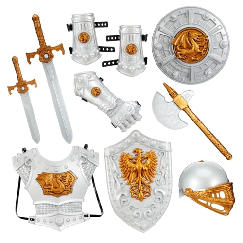 GALPADA Ritterkostüm Cosplay Outfit mit Schwertern für Jungen Fasching Halloween Mittelalterliche Verkleidung Bühnenperformance GALPADA Ritterkostüm Cosplay Outfit mit Schwertern für Jungen Fasching Halloween Mittelalterliche Verkleidung Bühnenperformance von GALPADA