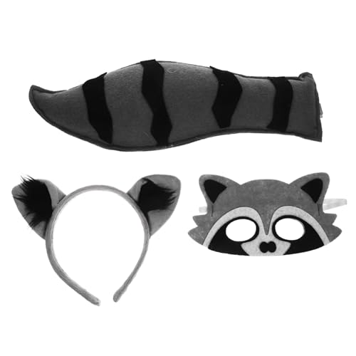 GALPADA Rollenspiel Requisitenset Realistischer Waschbärschwanz Dschungelmähne Outfit Schneckenwaschbär Cosplay Waschbärohren Kinderzubehör Maske Halloween Kostüm Tierschwanz GALPADA Rollenspiel Requisitenset Realistischer Waschbärschwanz Dschungelmähne Outfit Schneckenwaschbär Cosplay Waschbärohren Kinderzubehör Maske Halloween Kostüm Tierschwanz von GALPADA