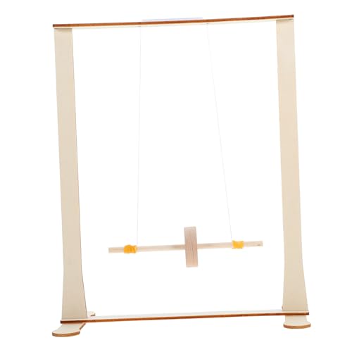 GALPADA Roller Swing Instrument Wissenschaftliche Experimente Für Physik Rad Für Physik Lehrmittel Wissenschaftsmodell Schwerkraftexperiment Schwerkraft Holz Beige von GALPADA