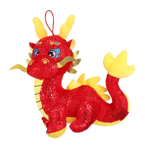 GALPADA Roter und Goldener Chinesischer Drache Stofftier Dekoration Festliche Drachenfigur Glücksbringer Maskottchen für Zuhause Büro Firmenfeier Chinese Dragon Decor GALPADA Roter und Goldener Chinesischer Drache Stofftier Dekoration Festliche Drachenfigur Glücksbringer Maskottchen für Zuhause Büro Firmenfeier Chinese Dragon Decor von GALPADA