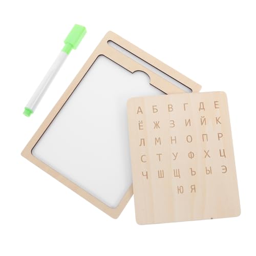 GALPADA Russisches Alphabet-tafel, Schreibtafel, Montessori-Alphabet-Spielzeug Aus Holz Für Das Lernen Im Vorschulalter Und Zum Üben Von Buchstaben von GALPADA