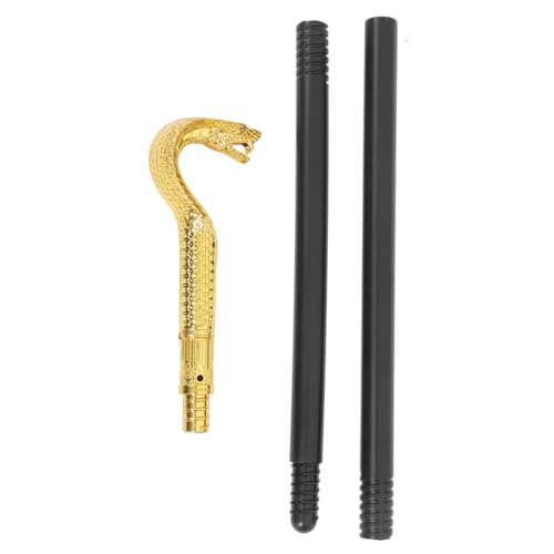 GALPADA Schlangenkopfkrücke Und LED beängstigend Zubehör Cosplay Rohrstock Stütze Halloween-Stab-Requisite Stock-Requisite für Cosplay Kostüm Gehstock Kostümstock Abs Golden GALPADA Schlangenkopfkrücke Und LED beängstigend Zubehör Cosplay Rohrstock Stütze Halloween-Stab-Requisite Stock-Requisite für Cosplay Kostüm Gehstock Kostümstock Abs Golden von GALPADA