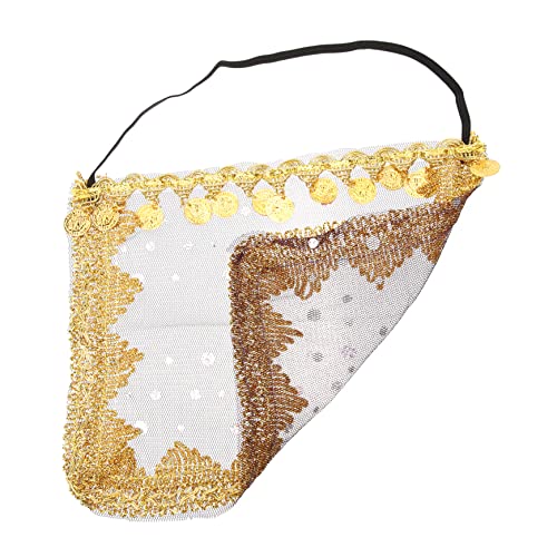 GALPADA Schleier Halloween Weiße Maskenmaskerade Maske für Frau goldene Maskenmaskerade Rave-Kleidung Cowgirl kleider Bauchtänzerin-Outfit Bauchtänzerin kostüm Polyester Violett von GALPADA