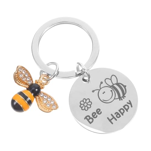 GALPADA Schlüsselanhänger Mit Kleiner Biene Süßer Lebensmittelanhänger Handtaschenanhänger Lebensmittelanhänger Mini Biene Schlüsselanhänger Hängendes Ornament Rucksackanhänger von GALPADA