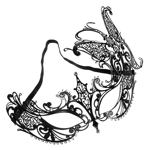 GALPADA Schmetterlings Masquerade Maske mit Funkelnden Strasssteinen Venezianische Metall Gesichtsmaske für Damen für Kostümparty Maskenball Halloween und Cosplay Einzigartiges Design GALPADA Schmetterlings Masquerade Maske mit Funkelnden Strasssteinen Venezianische Metall Gesichtsmaske für Damen für Kostümparty Maskenball Halloween und Cosplay Einzigartiges Design von GALPADA