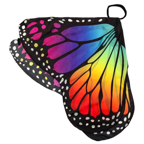 GALPADA Schmetterlings- -schal Damen Flügelumhang Feenumhang Für Damen Schmetterling Verkleiden Halloween-kostümflügel Feenflügel Europäisch Und Amerikanisch Polyester Mantel Rotieren von GALPADA