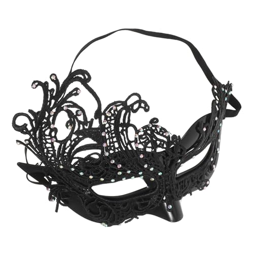 GALPADA Schwarze Spitzen-masquerade Maske Damen Halbgesichts-design mit Elastischem Band für Halloween Karneval Cosplay Party und Kostümzubehör GALPADA Schwarze Spitzen-masquerade Maske Damen Halbgesichts-design mit Elastischem Band für Halloween Karneval Cosplay Party und Kostümzubehör von GALPADA