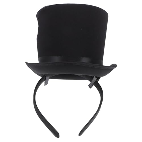 GALPADA Schwarzer Kleiner Banquet Hut Leichter Festlicher Bequem und Hautfreundlich für Party Cosplay Bühne und Karneval Stilvolles Accessoire für Geburtstag und Festliche Anlässe von GALPADA
