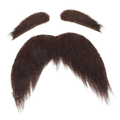 GALPADA Selbstklebender Old Man Bart und Augenbrauen Falscher Schnurrbart und Augenbrauen Komfortables Kostümzubehör für Halloween Karneval Party und Cosplay Lustiges von GALPADA