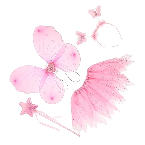 GALPADA Set Aus Tutu Kleid Mit Flügel Haarband Und Zauberstab 4 Teiliges Kostü Für ädchen Ideal Für Fotografie Und Aufführungen Pink Perfekt Für Partys Und Verkleidungen GALPADA Set Aus Tutu Kleid Mit Flügel Haarband Und Zauberstab 4 Teiliges Kostü Für ädchen Ideal Für Fotografie Und Aufführungen Pink Perfekt Für Partys Und Verkleidungen von GALPADA