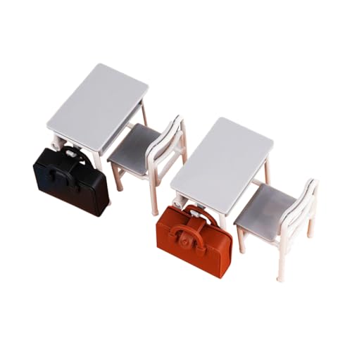 GALPADA -Set Miniatur-puppenhausmöbel-Set, Realistischer Schultisch Und Stuhl, Mini-bürotisch Und Rucksack, Geeignet Für Puppenhaus-, Sammler Und Kinderzimmer-Dekoration GALPADA -Set Miniatur-puppenhausmöbel-Set, Realistischer Schultisch Und Stuhl, Mini-bürotisch Und Rucksack, Geeignet Für Puppenhaus-, Sammler Und Kinderzimmer-Dekoration von GALPADA