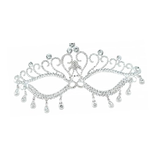 GALPADA Silberne Masquerade Maske mit Wassersteinen Leichte Halloween Maske für Kostümball und Maskenball Handgefertigt Langlebig und Komfortabel für Damen und Herren GALPADA Silberne Masquerade Maske mit Wassersteinen Leichte Halloween Maske für Kostümball und Maskenball Handgefertigt Langlebig und Komfortabel für Damen und Herren von GALPADA