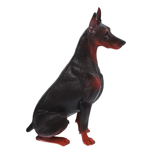 GALPADA Kunststoff Dobermann Modell Spielzeug Realistische Hundefigur aus Sicherem Material für Kinderzimmerdekoration Tierfiguren Simulation Eines Hundes von GALPADA