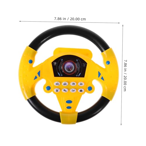 GALPADA Simulation Lenkrad für Sound Interaktives Beifahrer Autozubehör Pädagogisches Fahrspielzeug für Jungen und Mädchen Vielseitig Einsetzbar Buntes Design von GALPADA