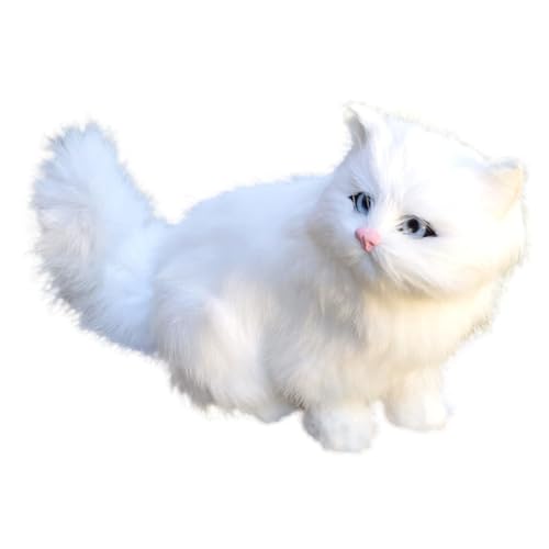 GALPADA Simulationskatze Plüschfigur Realistisches Gefälschtes Katzenmodell Pelzige Katzenpuppe Niedliches für Katzenliebhaber Perfektes für Allergiker von GALPADA