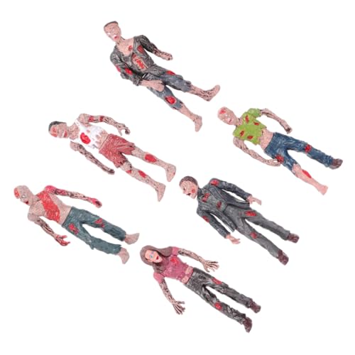 GALPADA Simulierte Zombie Figur aus Kunststoff Beweglich Langlebig Gruselige Walking Dead Spielfigur Miniatur Horror Puppe für Halloween Dekoration und Sammler von GALPADA