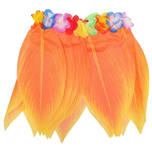 GALPADA Hawaii-party-strohrock Hula-blatt-kleid-set Realistisches Design Elastischer Bund Ideal Für Strand Luau Und Halloween von GALPADA