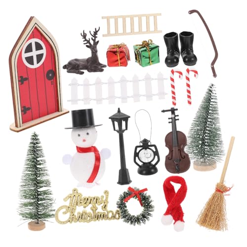 GALPADA Simuliertes Märchen Feenhaus Mini Szenen Layout Dekoration Heimdekoration Heim DIY Modell Weihnachtsdekoration Party Kleines Dekoratives Weihnachtsszenen Modell von GALPADA
