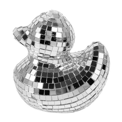 GALPADA Spiegelnde Disco Ente Dekoration mit Reflektierender Oberfläche Kreatives Party Accessoire für Zuhause und Büro Einzigartiges für Festtage und Besondere Anlässe von GALPADA